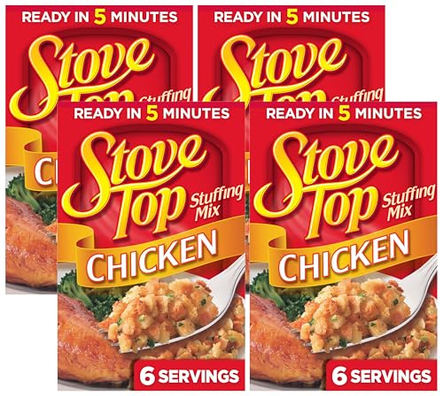 Stove Top Stuffing Mix Box, for Dinner Sides and Thanksgiving Dinner, Chicken, 6 oz (Pack of 4)